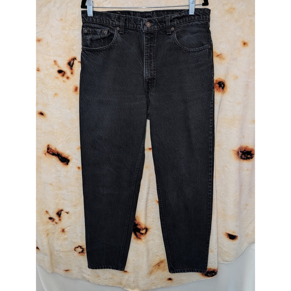 Levi's 550 Jeans Mens 34x32 Black Relaxed Tapered Made in USA Vintage 90s Denim